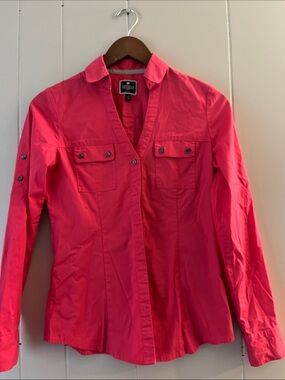 Express Women's Hot Pink Utility Shirt Jacket